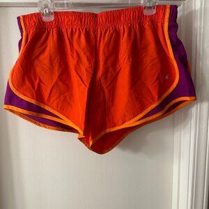 Xersion Orange and Purple Run Shorts With Liner